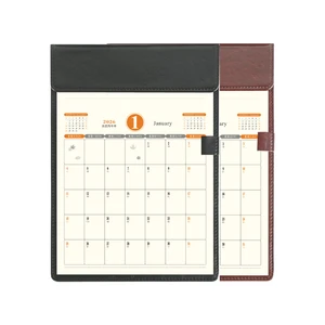 HUATONG J0905 2026 PU Desk Wall Calendar Custom Cover + Pages Full UV Print  OEM Quality Paper Table Display