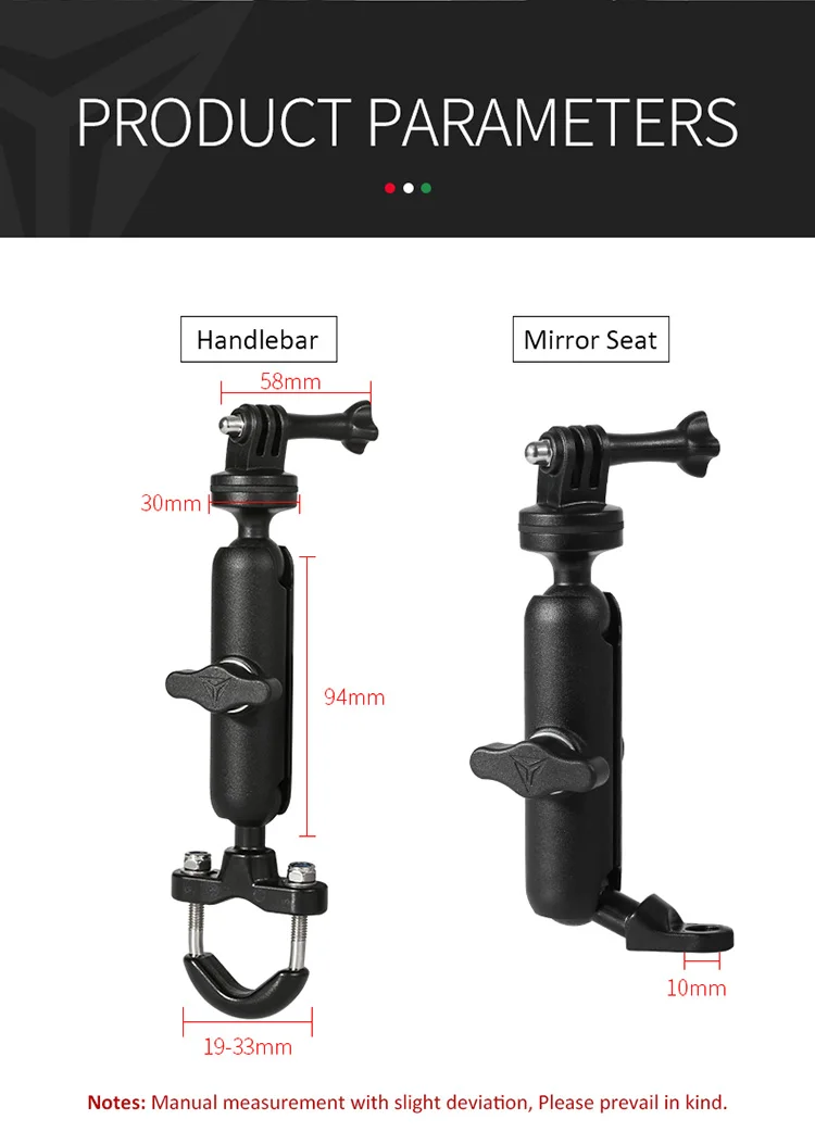 Motowolf Universal Aluminum Stable Camera Holder Motorcycle Bike Camera Mount
