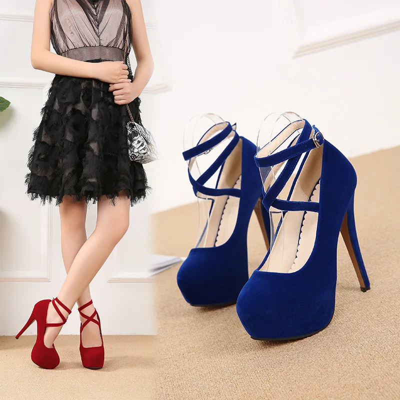 Womens High Heels Stiletto Pumps Sexy Shoes Platform Ankle Strap