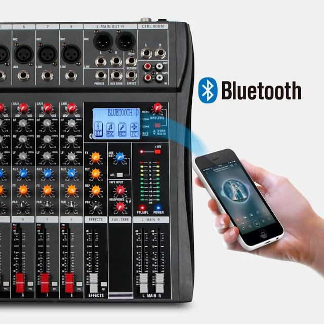 CT-80 Professional 8-Channel Mixer With DSP Reverberation Effect