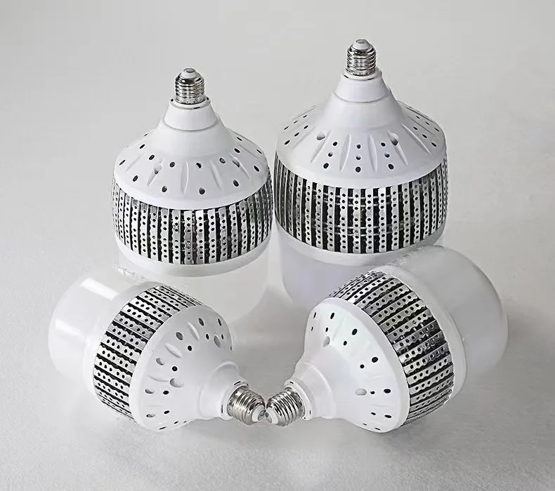 High Power LED Bulb for Factory Warehouse 85W 105W150W 200W Bulb E27E40 Finned Aluminum Site Workshop Lighting