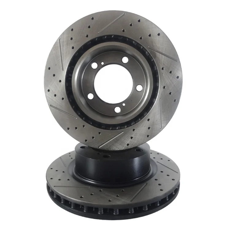ひぃ Cross Drilled and Slotted Brake Disc for Toyota Land Cruiser 200