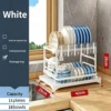Scolapiatti bianco a doppio strato - standard