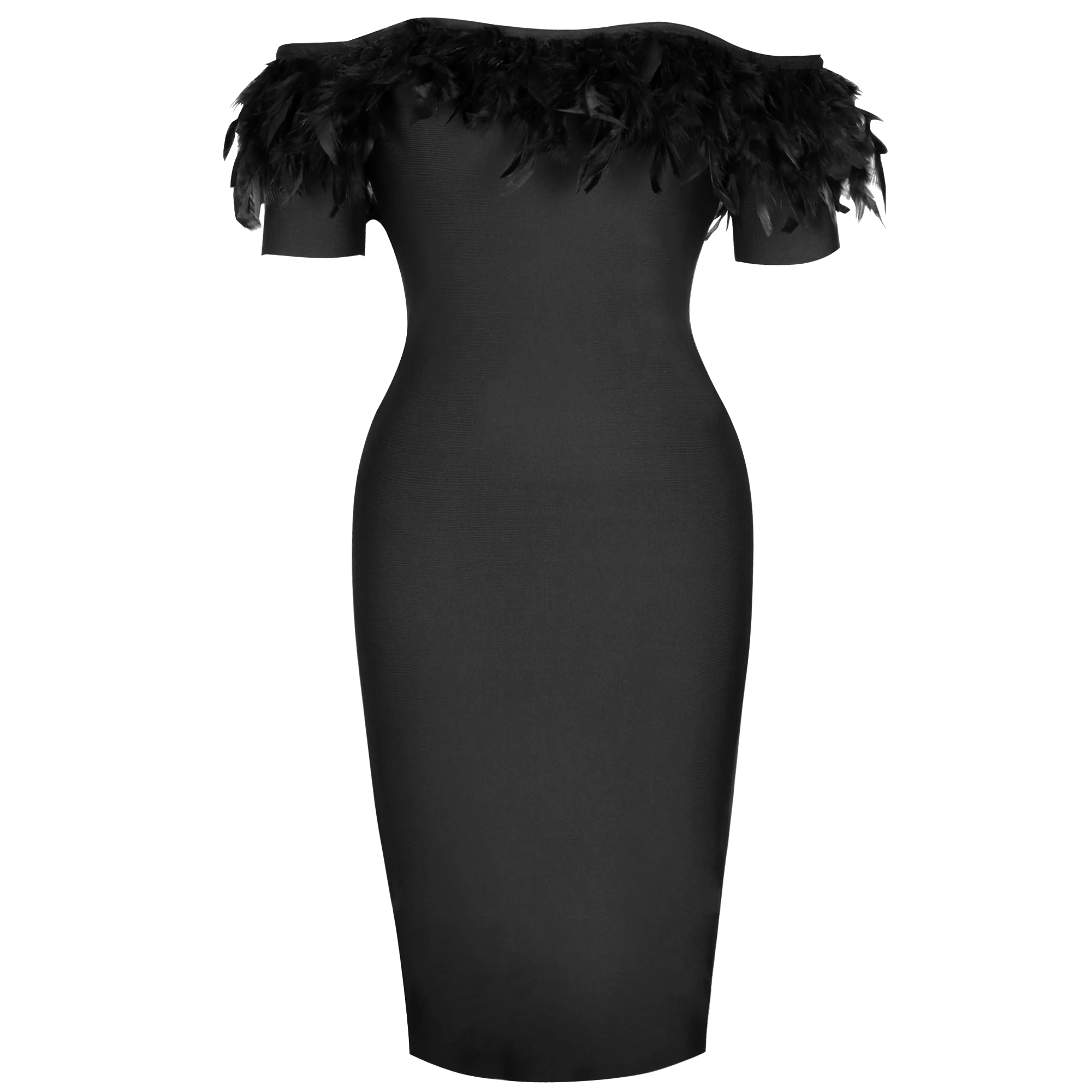 black feather bridesmaid dress Ashley Lauren 11313 Strapless Ruched Satin Gown with Feathers 2 / Black