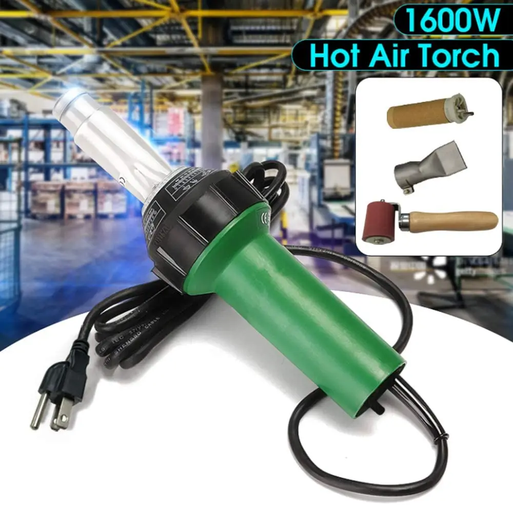 Hot Air Gun Welding Torch 1600w Heat Gun Plastic Welder Roofing Welder Kits With Silicone Roller