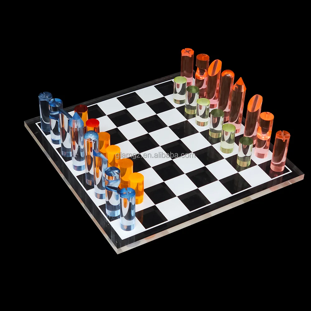 ハンドメイドのアクリルチェスセット | プレミアム教育用ゲームボード
