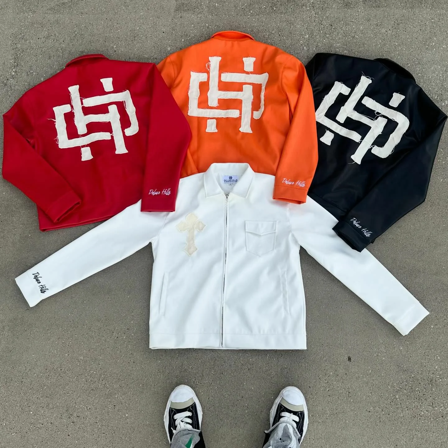 Custom Lapel Latest Design Coats Mens Streetwear Zip up Pu Patches Embroidery Applique Moto Leather Long Sleeve Jackets for Men