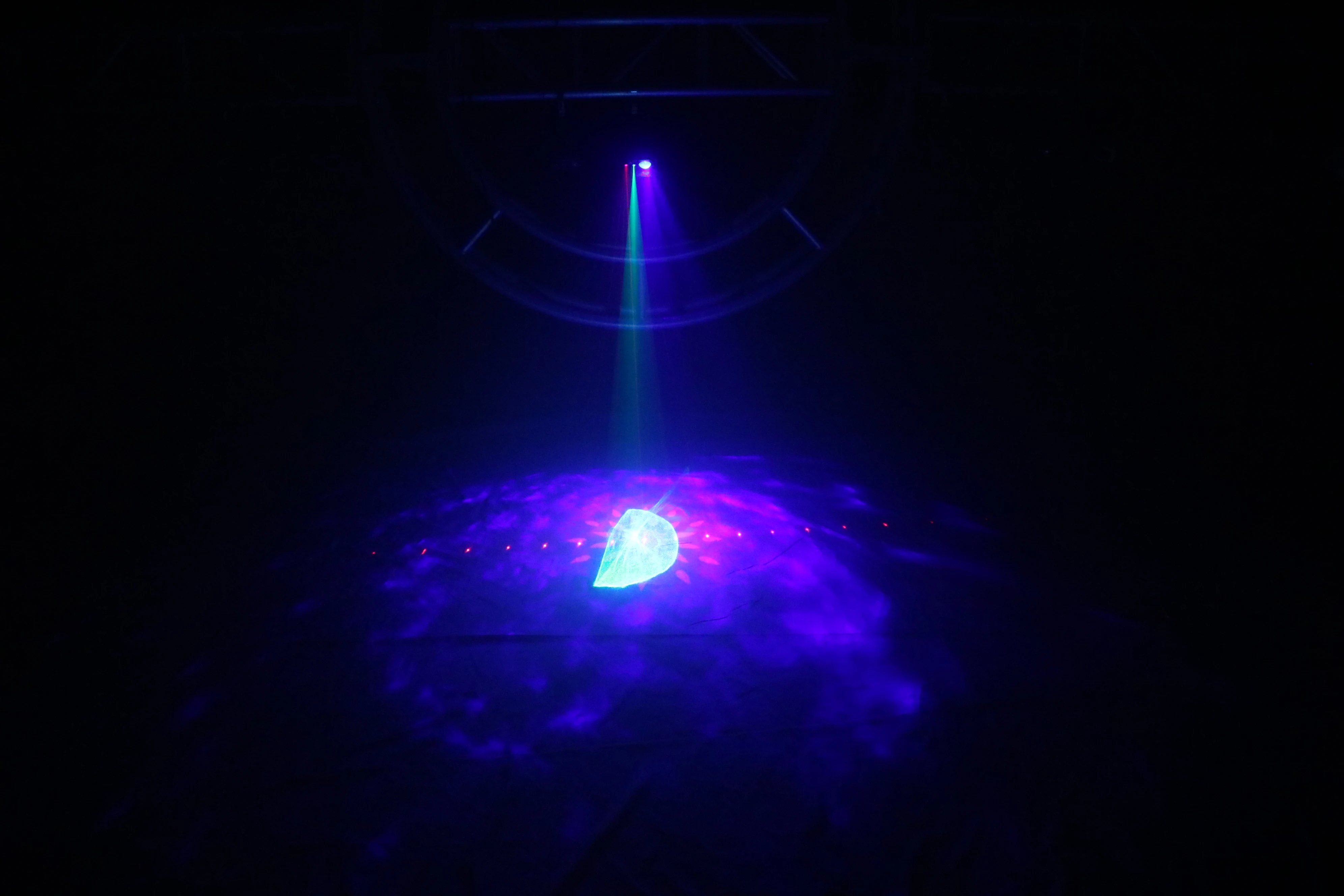 250MW Double Hole Ripple Pattern Colorful Spot Dmx512 Control Model Laser Light for Disco Music Bar Stage Project Shows Wedding