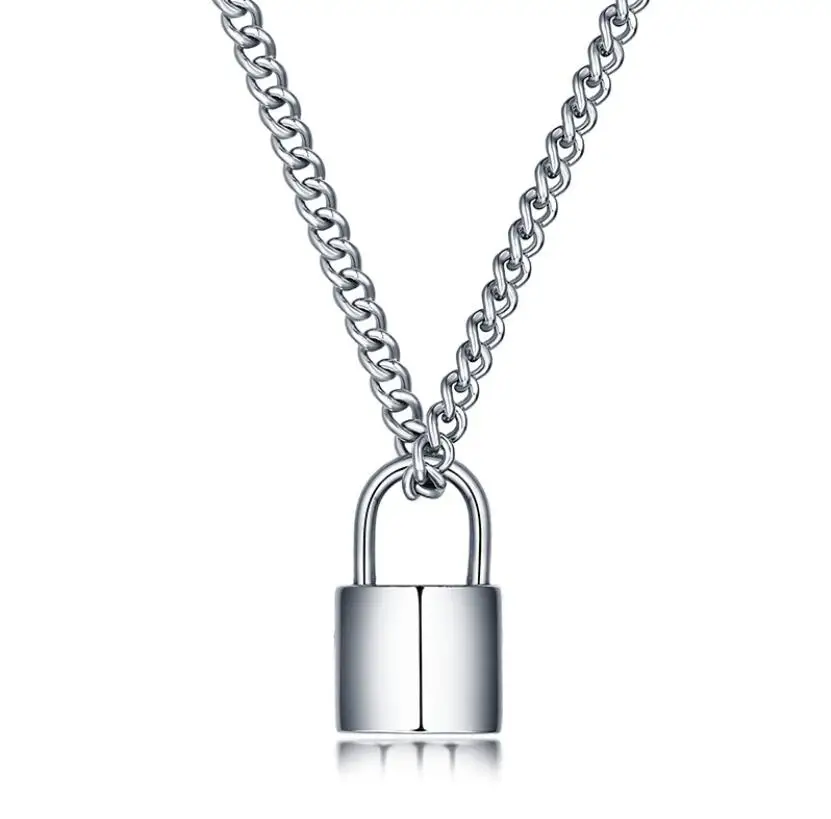 Wholesale Customised Necklaces Hiphop Chunky Stainless Steel Mens Pendant  Padlock Necklace From m.