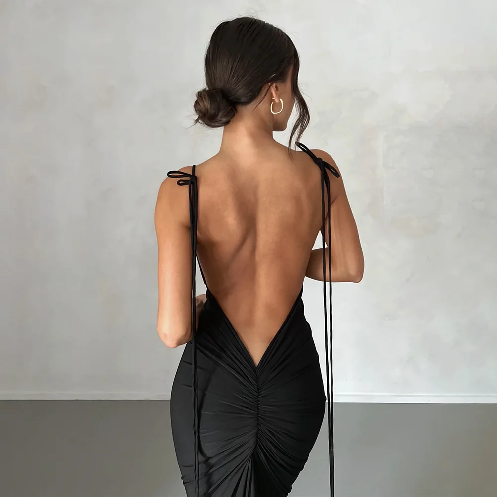 backless sexy dress Halter Backless Sexy Maxi Dress Women