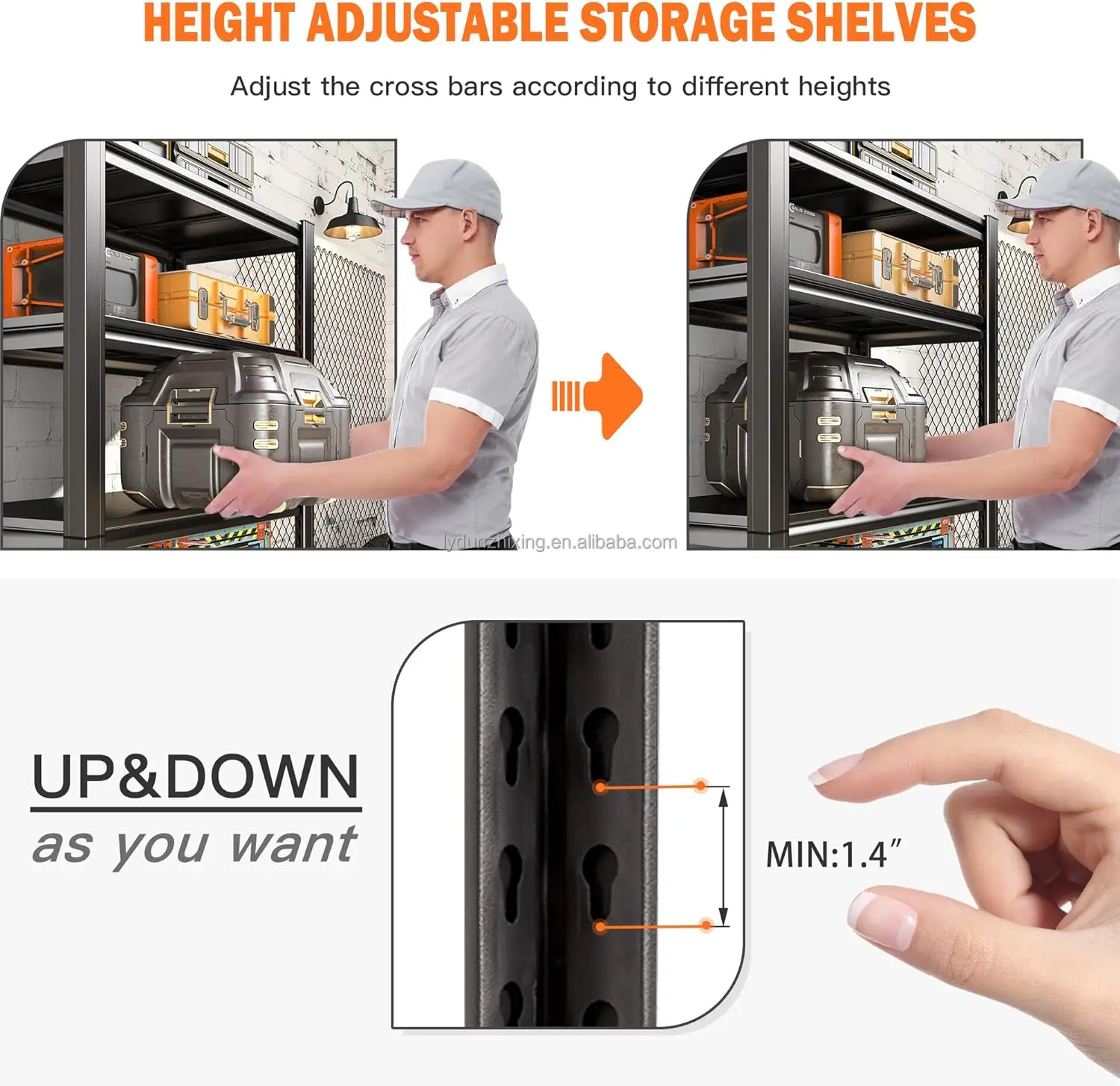 Storage Racks Heavy Duty Height Adjustable Metal Shelf For Home Kitchen ...