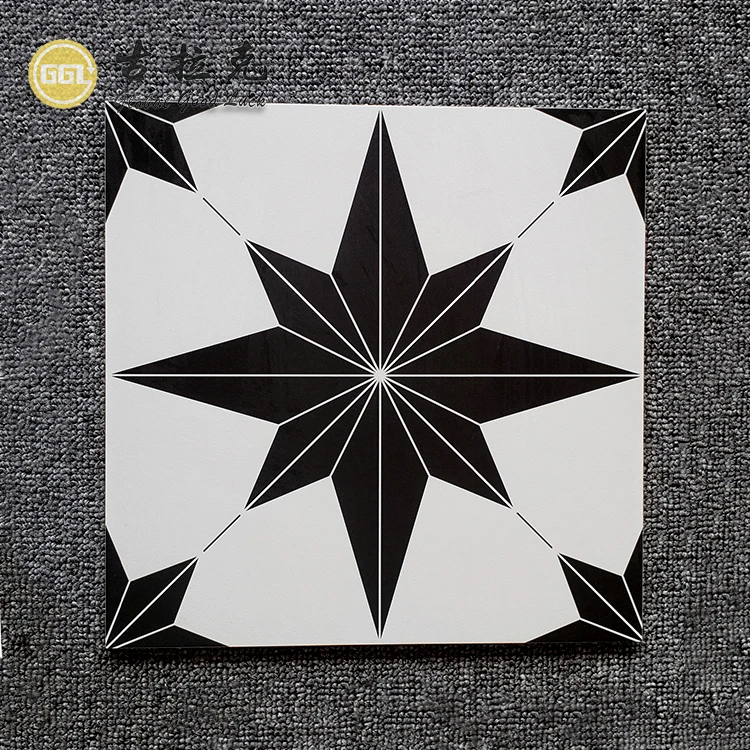 Square Flower Pattern Porcelain Porcelain Mosaic Tile