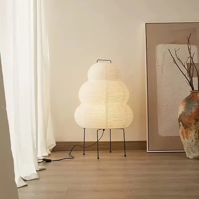 Creative Home Decoration Rice Paper Table Lamp Japanese Akari Lamp Art Handmade Paper Lamp