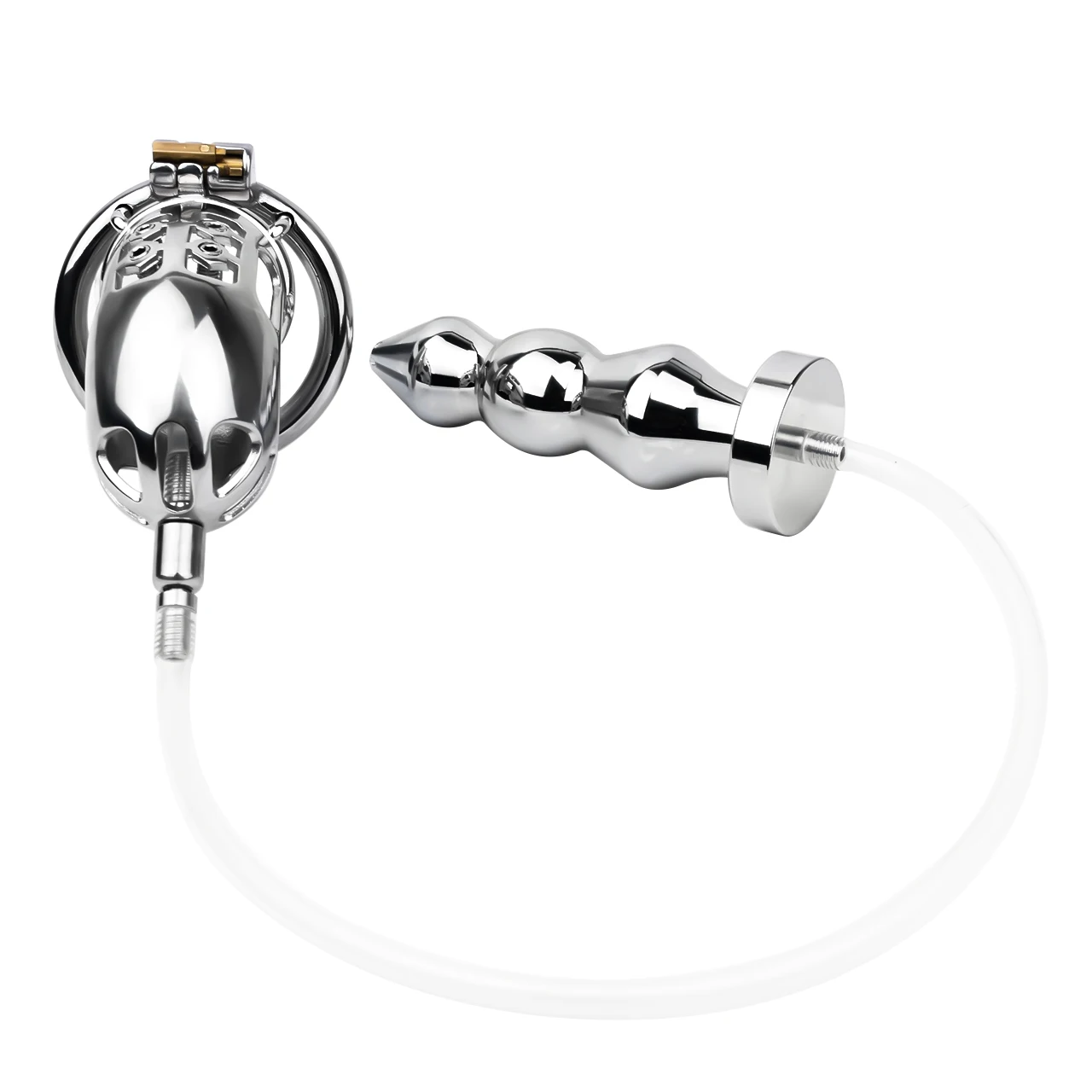 FRRK BDSM Metal Chastity Cage Anal Plug Penis Rings Urethral Lock Cock Flirting Sex Toys for Men Role-playing Adult Game FRRK BDSM Metal Chastity Cage Anal Plug Penis Rings Urethral Lock Cock Flirting Sex Toys for Men Role-playing Adult Game