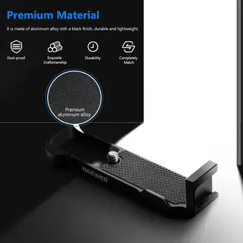 Neewer Metal Bracket Compatible with Canon G7X Mark II & Mark III, Camera Extension Base Plate with 1/4" Tripod Mount detail image