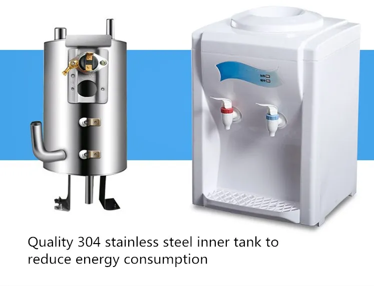 Myteck Economic Tabletop Bottled Water Cold Hot Water Dispenser With Electrical for 5 Gallon Bottle Desktop Water Dispensers
