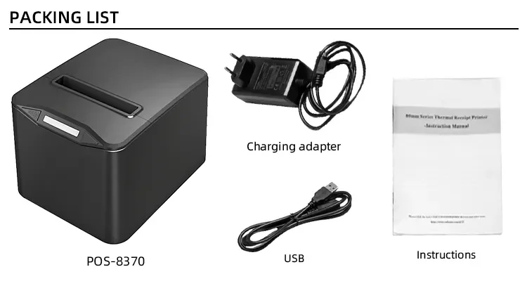 Stampante Termica Per Ricevute USB + Bluet Da 58MM Stampa Ad Alta Velocà 80mm/sec, Compatibile Con I Comandi Di Stampa ESC/POS Per Ristorante 58A - 4