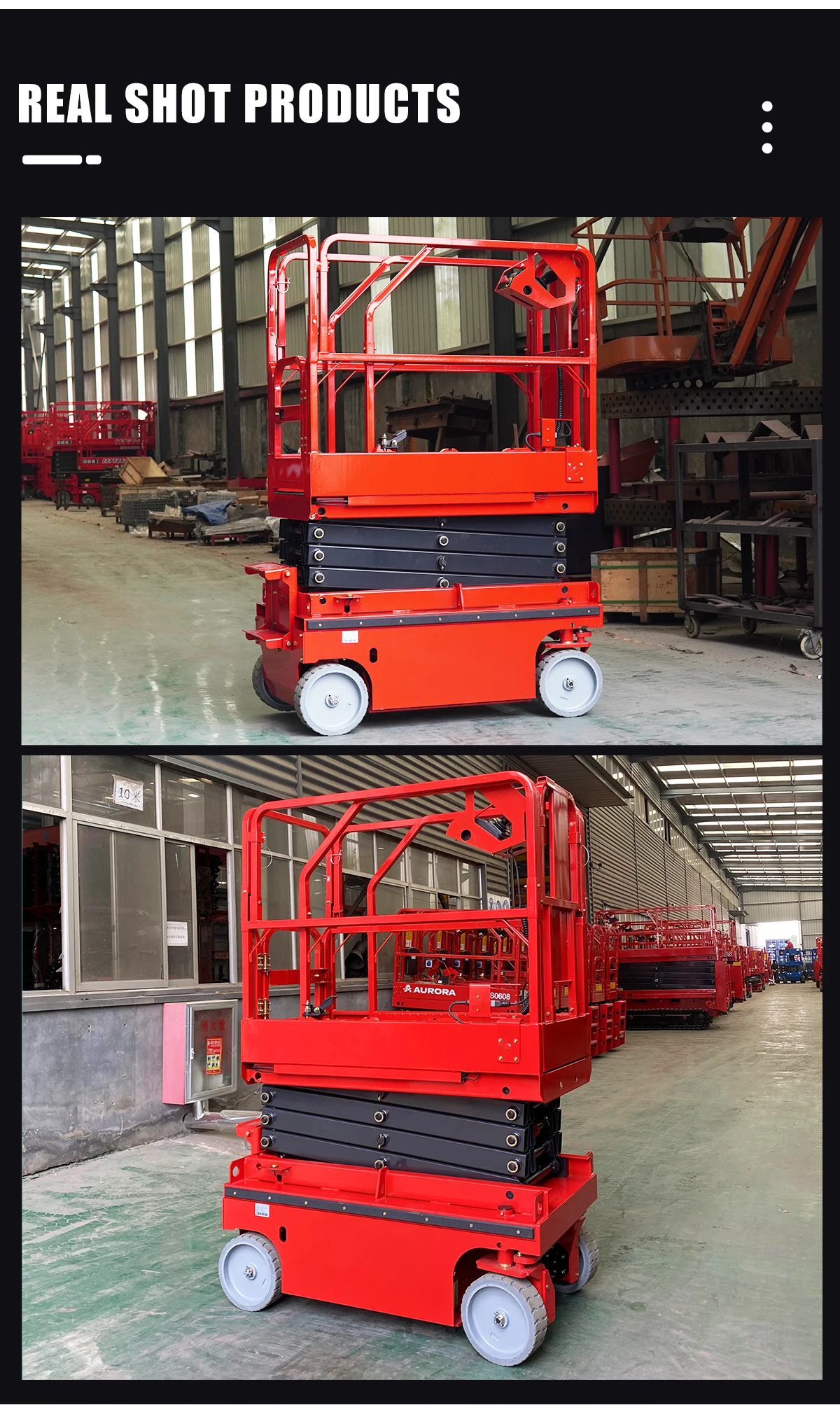 Mini Manlift Self Propelled Scissor Lift On Tracks Rough Terrain