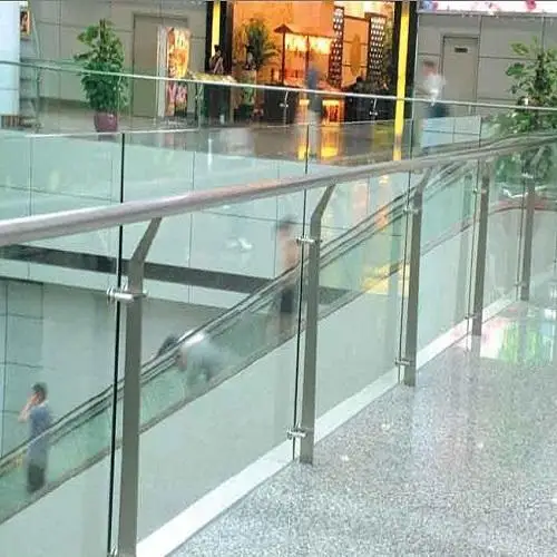 House Balcony Shopping Center Floor Guardrail Stainless Steel Baluster Glass Railings manufacture