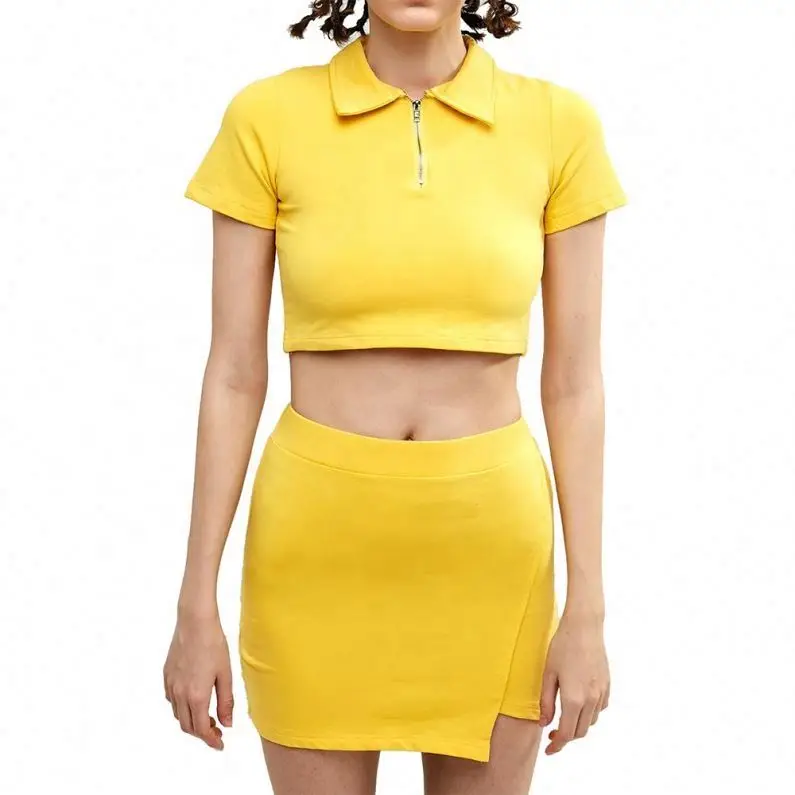 bright yellow crop top