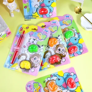 Fruity Flavor Liquid Soft Candies Syringe Shape Toys for Kids Hard Texture Coated Snacks for Children's Small Shop Play