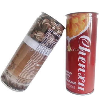 Tin Cans Supplier Produce 250ml Tinplate Beverage Cans With 200# Easy Open Lids For Milk Coffee Fruit Juice Packaging