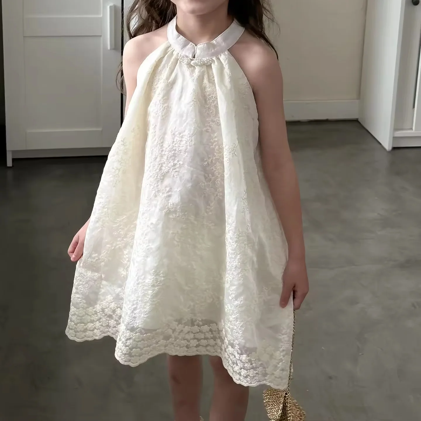 Latest Clothing Summer Princess Dress Lace Short Sleeve Dresses - Main Image