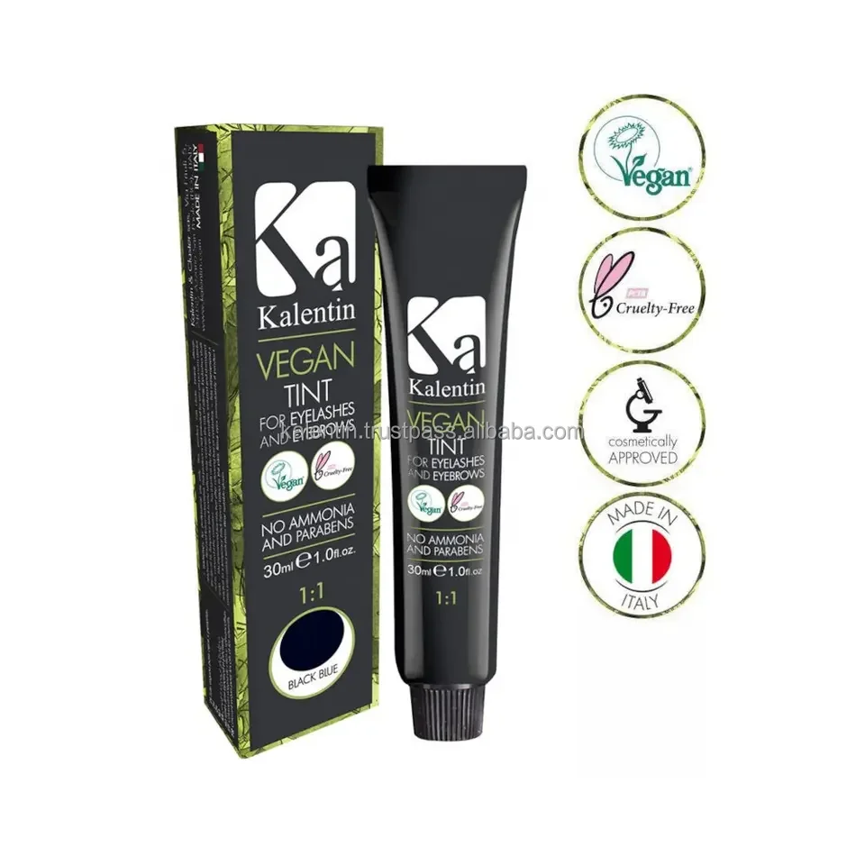 VEGAN LASH and BROW TINT BLACK BLUE 30ml Made in Italy - US Official Distributor Stuff LLC
