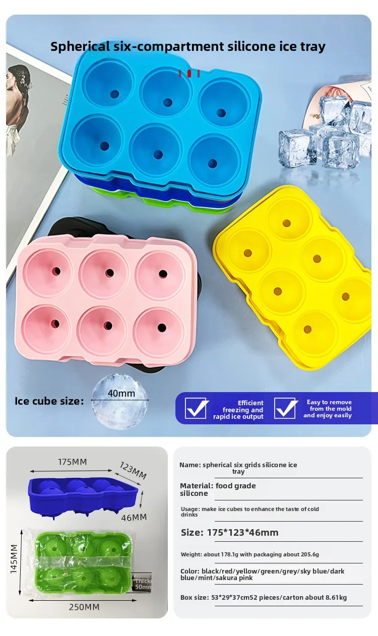 Customizable Summer Square Silicone Ice Tray Sustainable and Easy-to-Demold Bar Ice Making Mold details