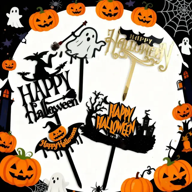 Halloween Cake Decoration Acrylic Halloween Cake Figurine Halloween Decorations Halloween Cake Toppers