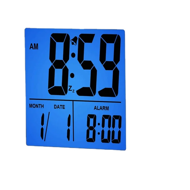 Cute square LCD Display Digital Alarm Clock Electronic Desktop Home Office Digital Clock