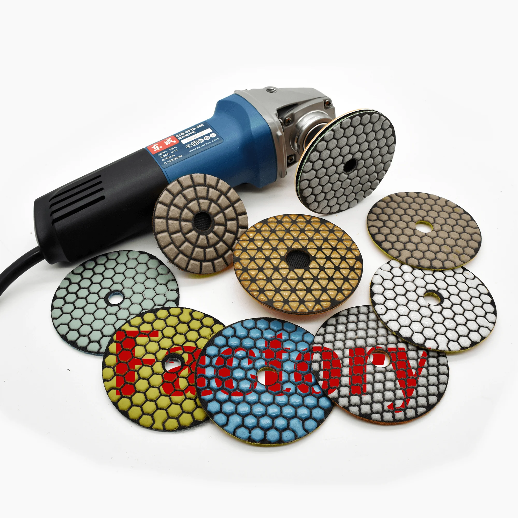 6 Inch Resin Diamond Polishing Pads For Stone Floor Concrete Granite