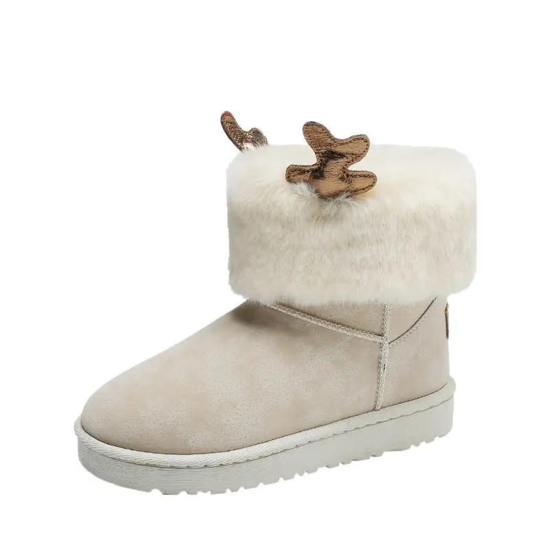 Botas De Nieve De Invierno Para Mujer,Zapatos Tobilleros Con Lazo,Zapatos  De Algodón Para Nieve Con Ciervo,2021 - Buy 2020 De Moda De La Nieve Junta  De Arranque De Las Mujeres De Piel