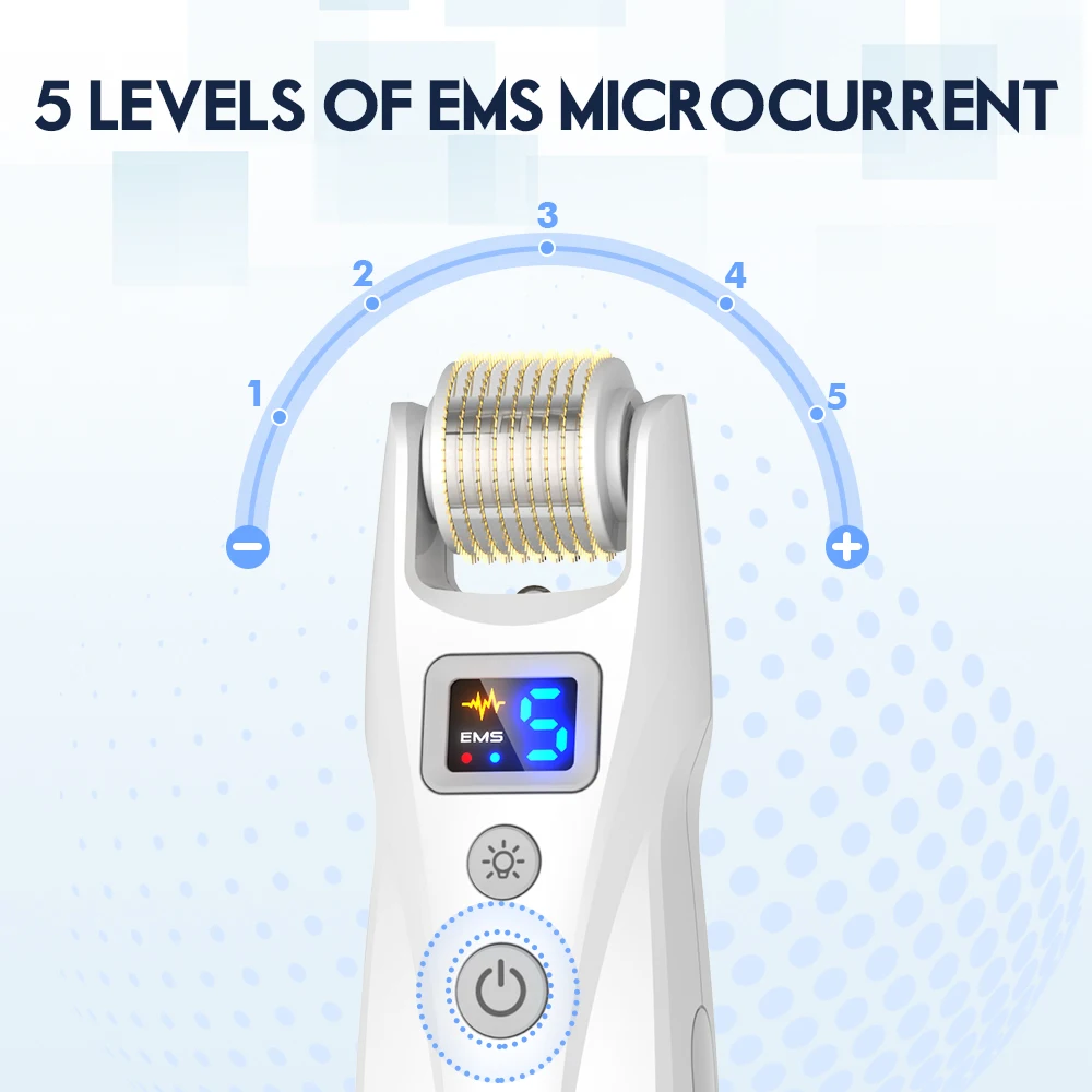 Professional Derma Roller Bio Roller G5 Microneedling Roller for Body Face Beard Hair Titanium Needle