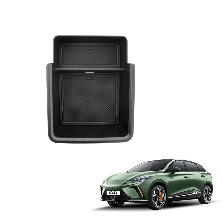 علبة تخزين يدوية آلية للسيارة لإكسسوارات MG4 EV، مصنوعة من مادة ABS وبولي كلوريد الفينيل (PVC)، علبة تنظيم مركزية للذراع المرتكز على المقعد، إكسسوار داخلي