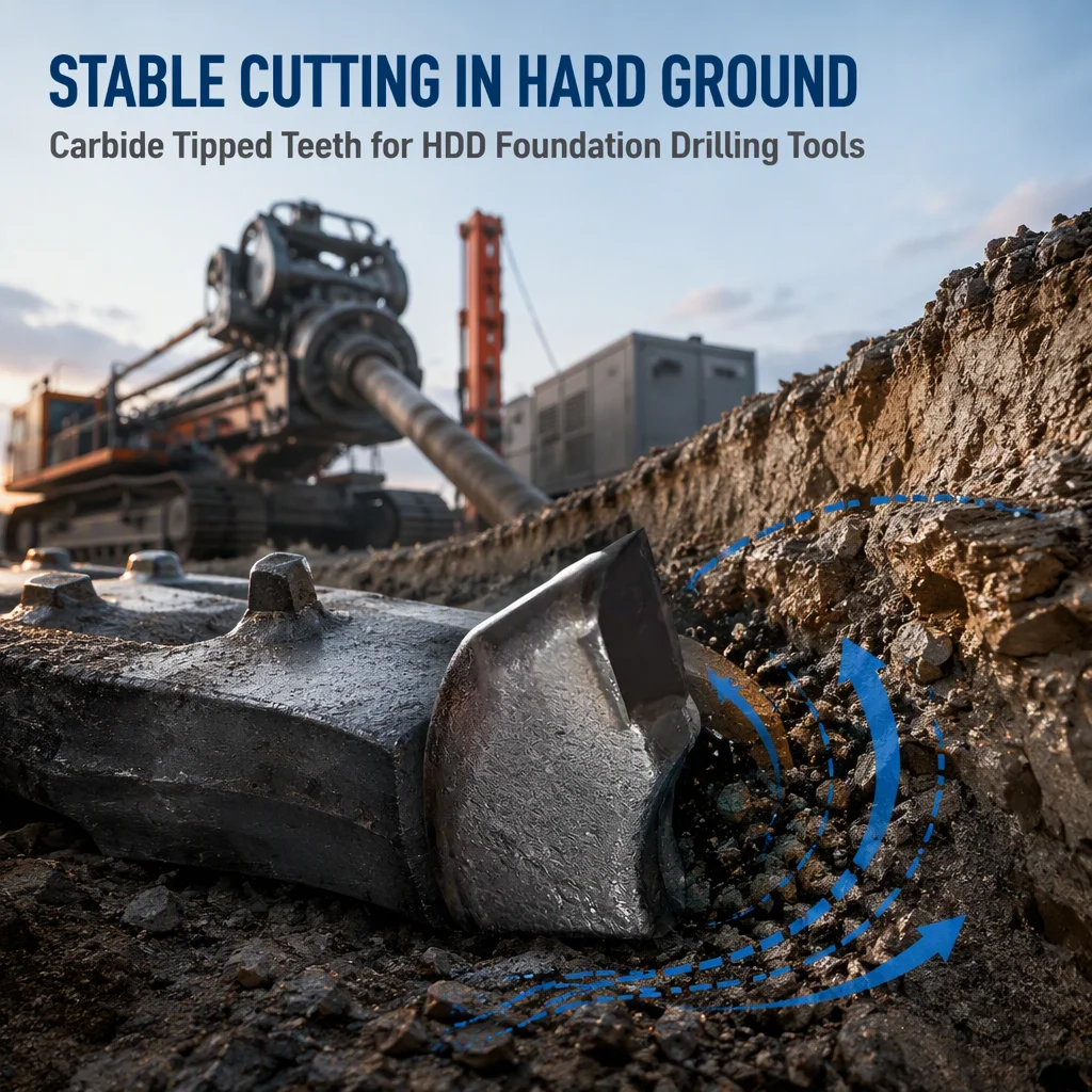 HDD Backreamer Teeth, Weld on Tungsten Carbide Pick, Horizontal Directional Drilling Cutter, Trenchless Drilling Tool