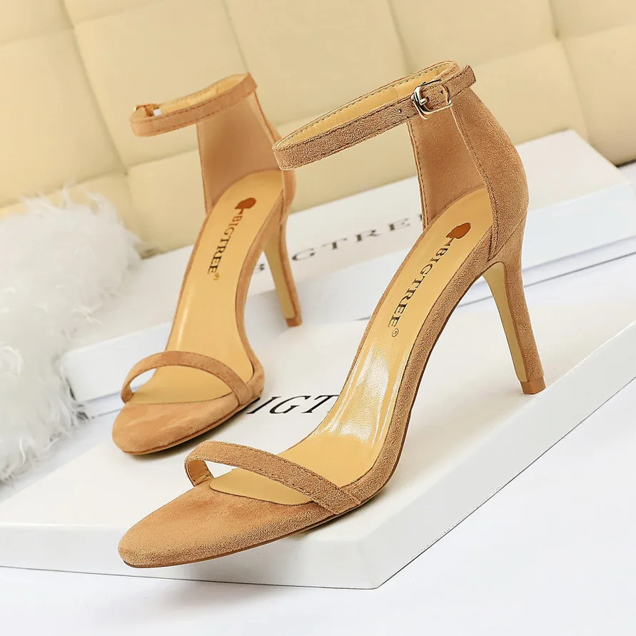 Amazon.com: Suede Pointed Toe High Heels for Women Sexy Dressy Lace Up  Anklet Strap Thin Heeled Sandals Closed Toe Strappy Stilettos Elegant  Wedding Party Pumps Shoes : Clothing, Shoes & Jewelry