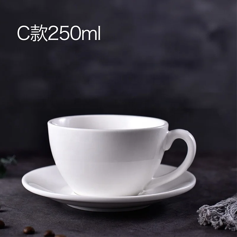Ins Triangle Shape Custom Logo White Porcelain Milk Coffee Mug