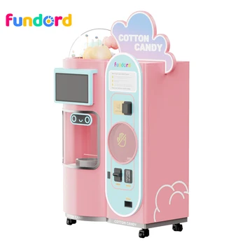 Fundord sweet food fully automatic cotton candy vending machine for party