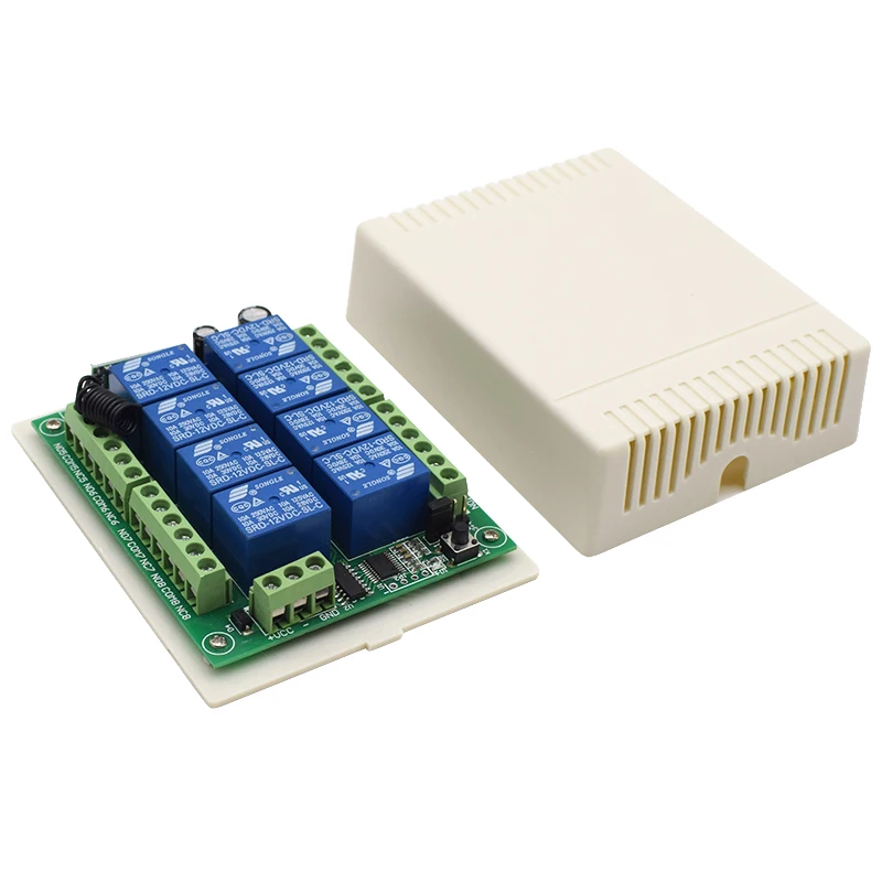 Remote Control Switch DC 12V 4 Channel Relay Receiver & Transmitter Module  RF 433MHz Universal Wireless