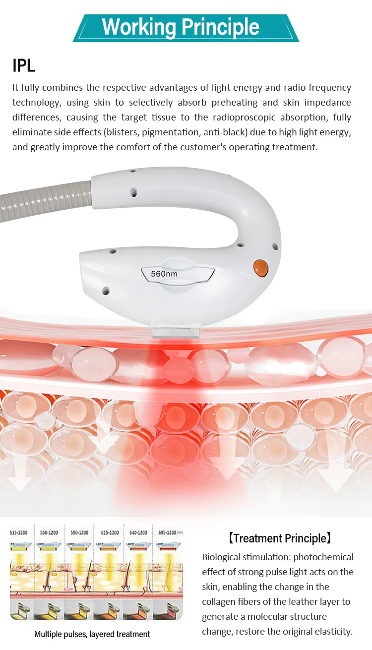 Portable 2 in 1 Q-SWITCH Tattoo Removal Carbon Peeling Skin Whitening Machine/ Fast IPL Hair Removal Machine