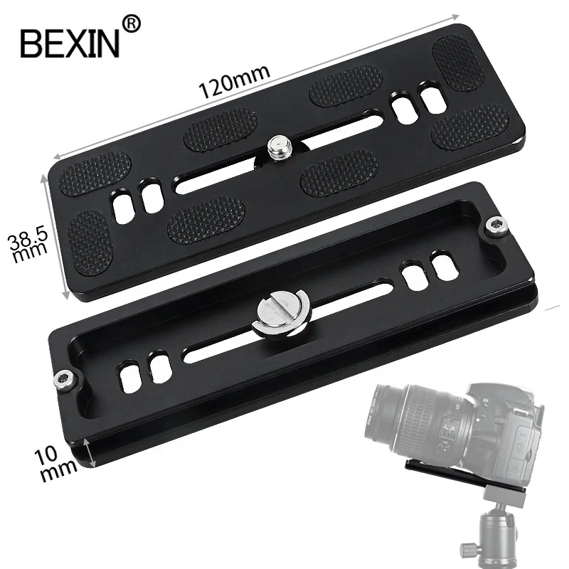 Plaque De Fixation Rapide En Alliage D'aluminium PU-25 Pour Trépied / Rotule / Appareil Photo - Noir - Neuf