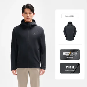 Pelliot Men's Soft Shell Jacket New Windproof Warm Hooded Sports Coat Stand High Elasticity Durable Hiking Mountaineering