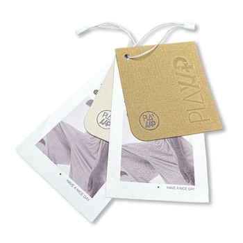 High quality customized brand clothing labels, proprietary brand labels, film cardboard, two-piece set of hanging ropes