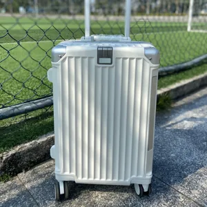 Factory Hot Sale 20 24 28 Inch Hard Rolling Luggage Scratch Proof ABS+PC Suitcase Aluminum Trolley Carry-On Luggage for Travel