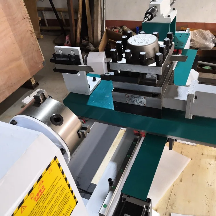 1000mm Length ATC Mini CNC Wood Turning Lathe for Wooden Chess Bowel