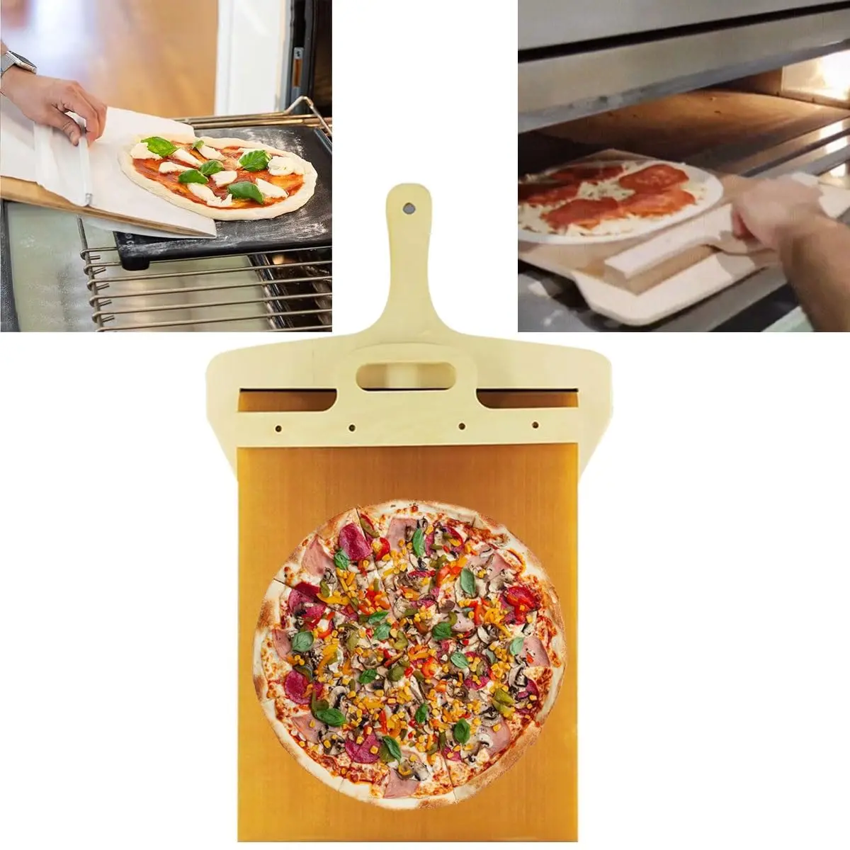 Pala Pizza Scorrevole, Sliding Pizza Peel, Non-stick Pizza Spatula Paddle  Handle