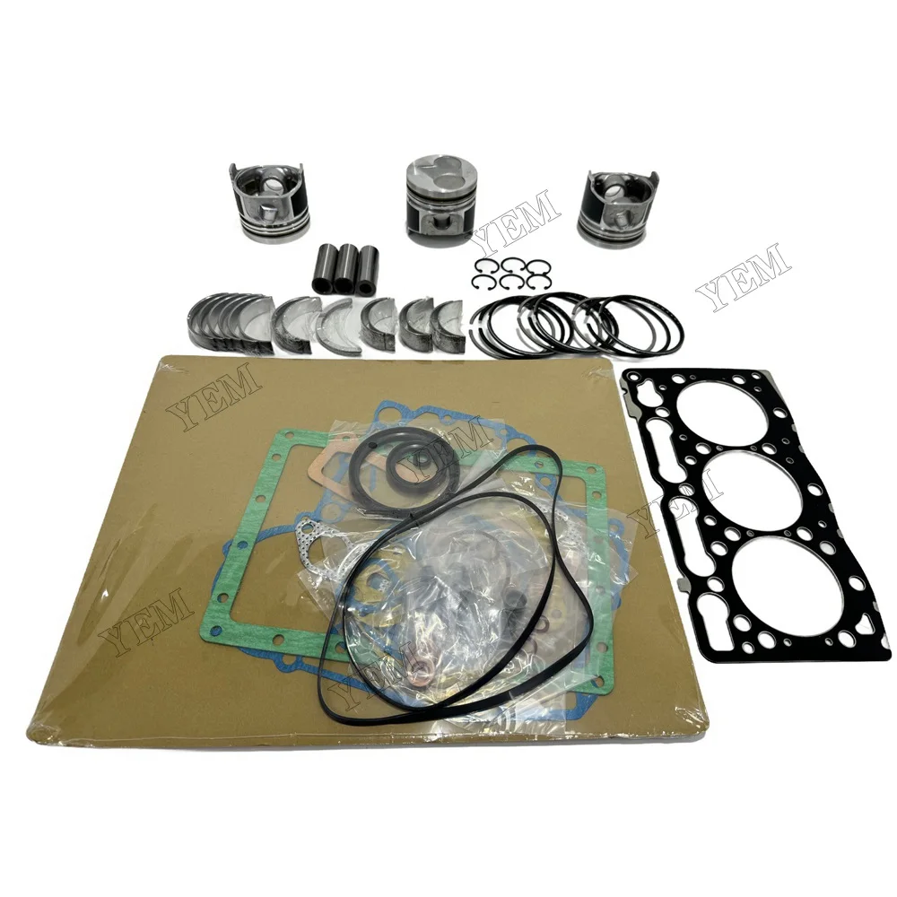 Engine Overhaul Rebuild Kit Compatible With for Kubota D1105 Engine STD B2410HSE 16060-21114 16292-21050 16261-03310 1G063-03310