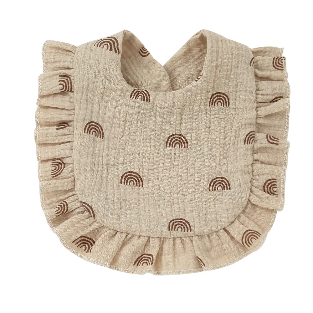 Muslin Baby Drool Bibs 6-Pack – 100% Cotton, Reversible, Adjustable Snap, For Feeding & Teething (0-36 Months)