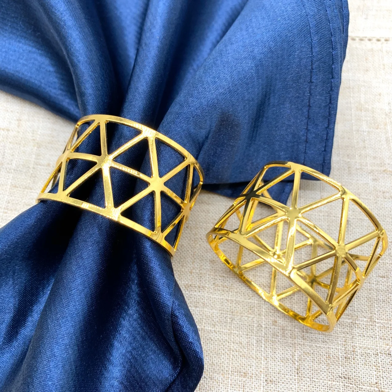 Metal Gold Napkin Rings Wedding Party Events Holiday Dinner Table